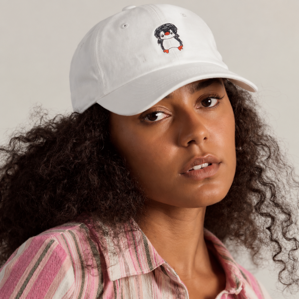 Penguin Drawing Baseball Hat